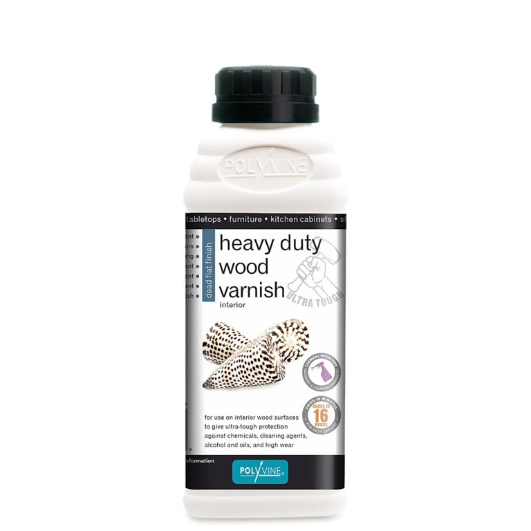Polyvine Dead Flat Heavy Duty Wood Varnish 500ml