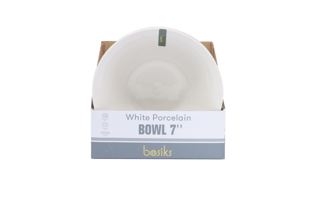 Basiks White Porcelain Bowl