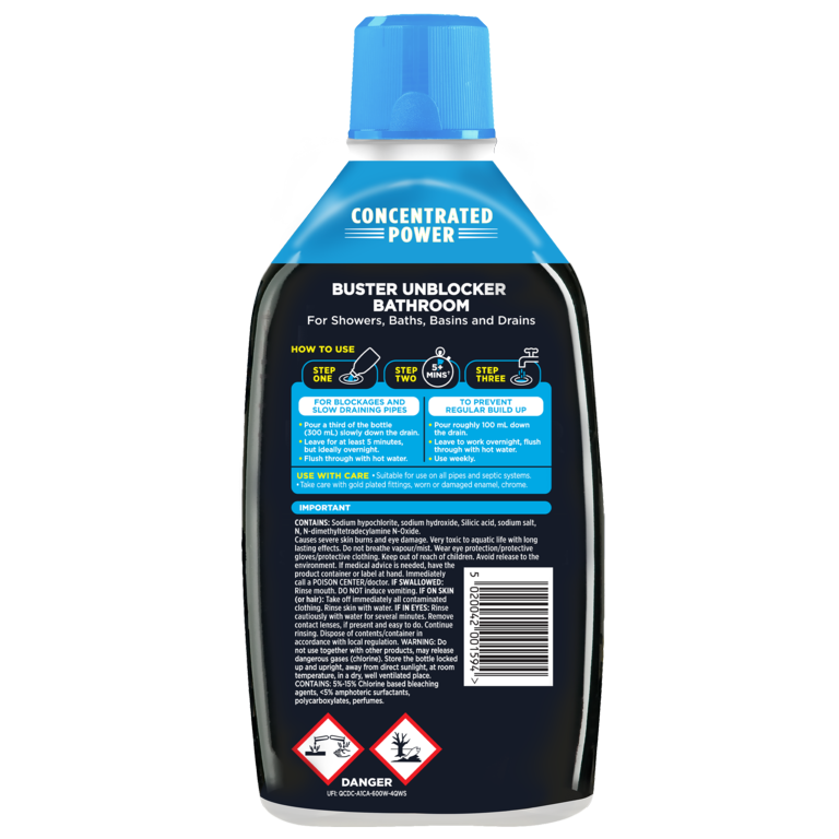 Buster Bathroom Plughole Unblocker 3 Dose