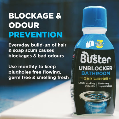 Buster Bathroom Plughole Unblocker 3 Dose