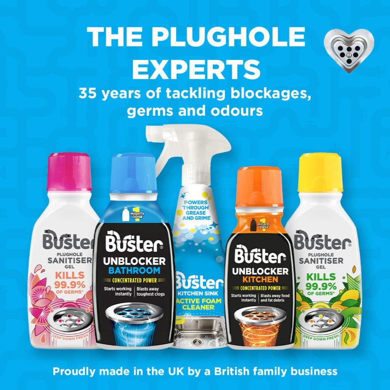 Buster Bathroom Plughole Unblocker 3 Dose