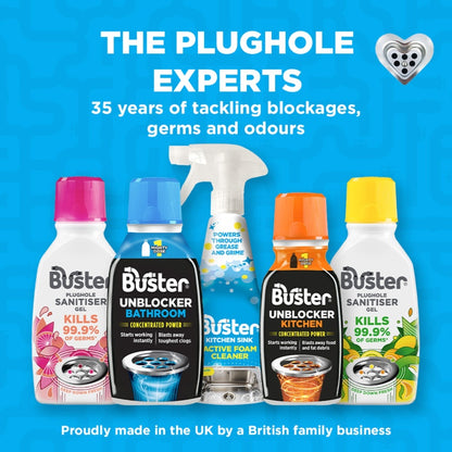 Buster Bathroom Plughole Unblocker 3 Dose