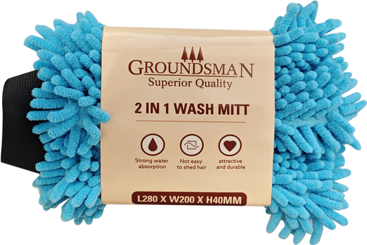 Groundsman 2 In 1 Microfibre Wash Mitt