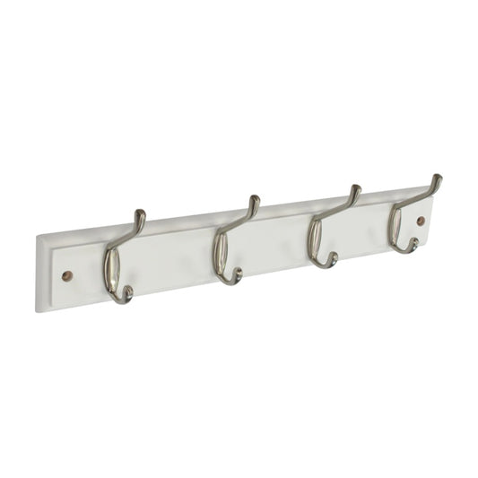 Securit White Hat & Coat Board 4 Satin Hooks