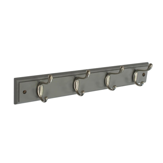 Securit Grey Hat & Coat Board 4 Satin Hooks