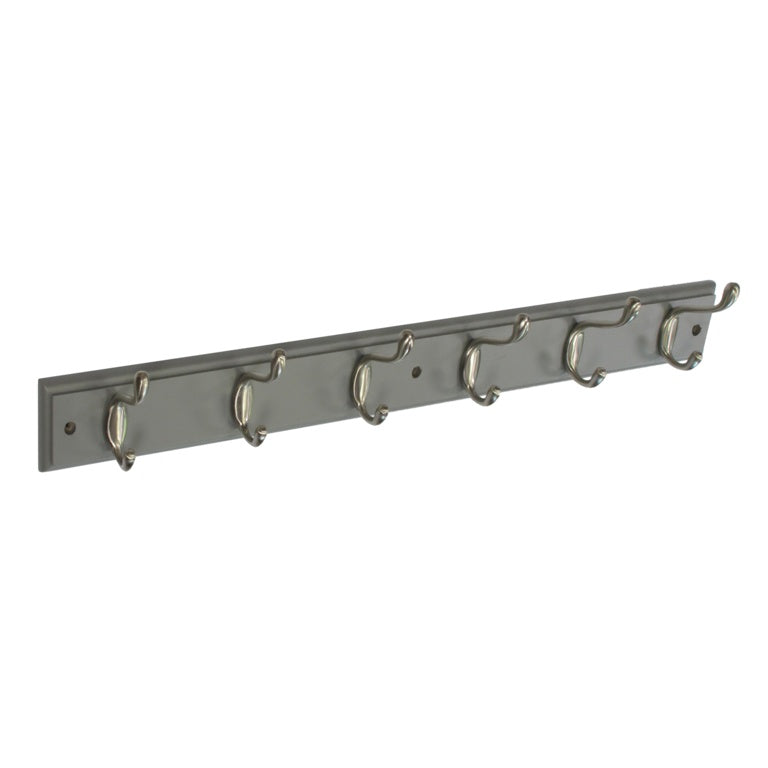 Securit Grey Hat & Coat Board 6 Satin Hooks