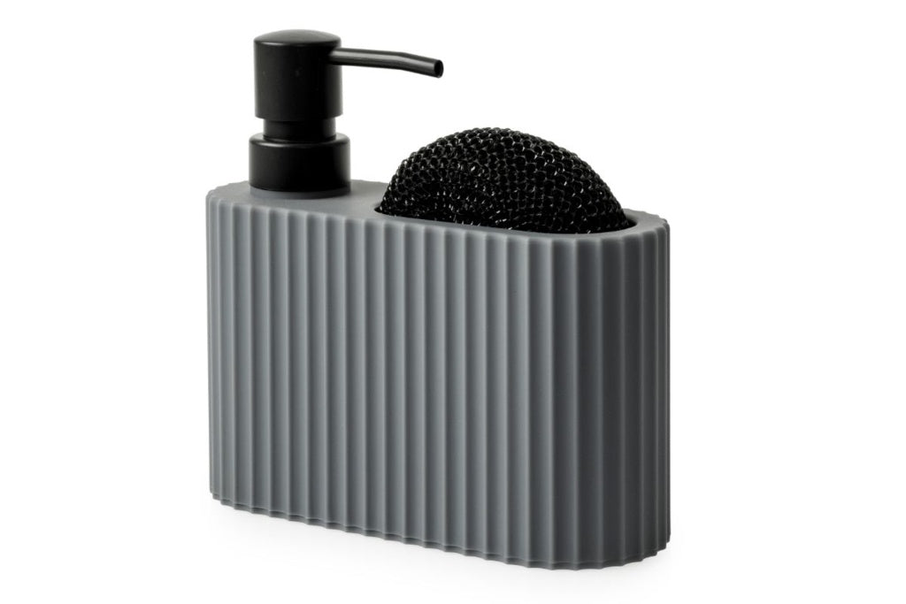 Casa & Casa Berkeley Soap Dispenser & Holder Grey