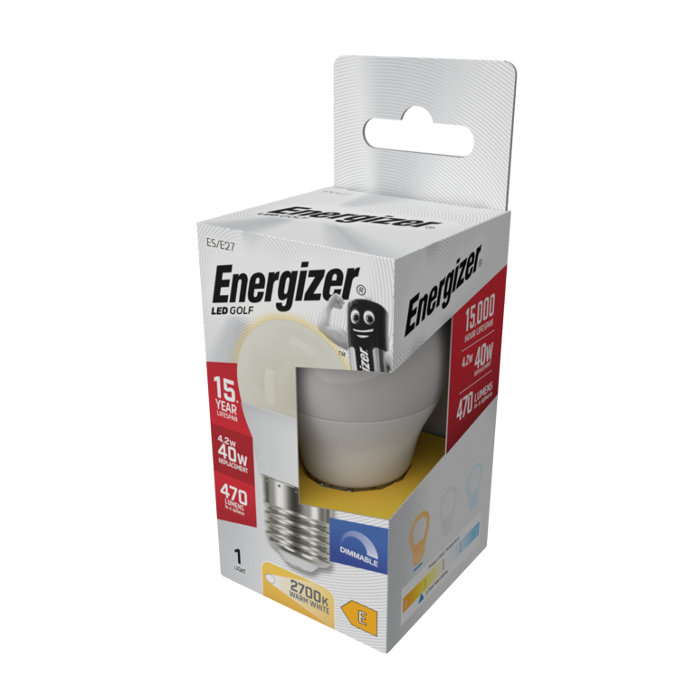 Energizer LED Golf 470lm Opal E27 Dimmable
