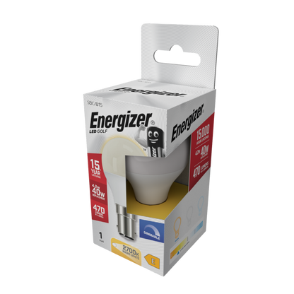 Energizer LED Golf 470lm Opal B15 Dimmable
