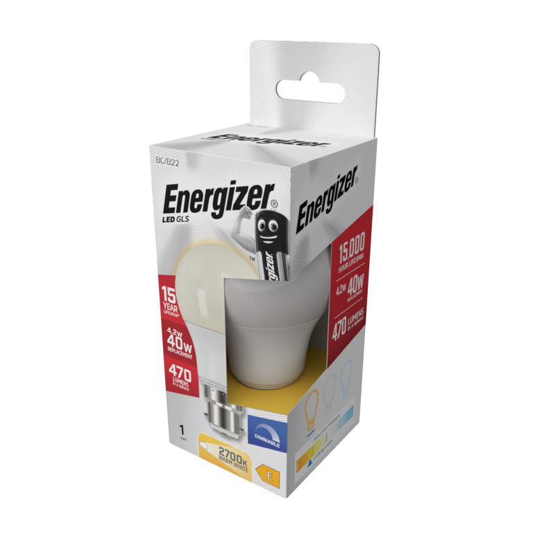 Energizer LED GLS B22 2700k Dimmable