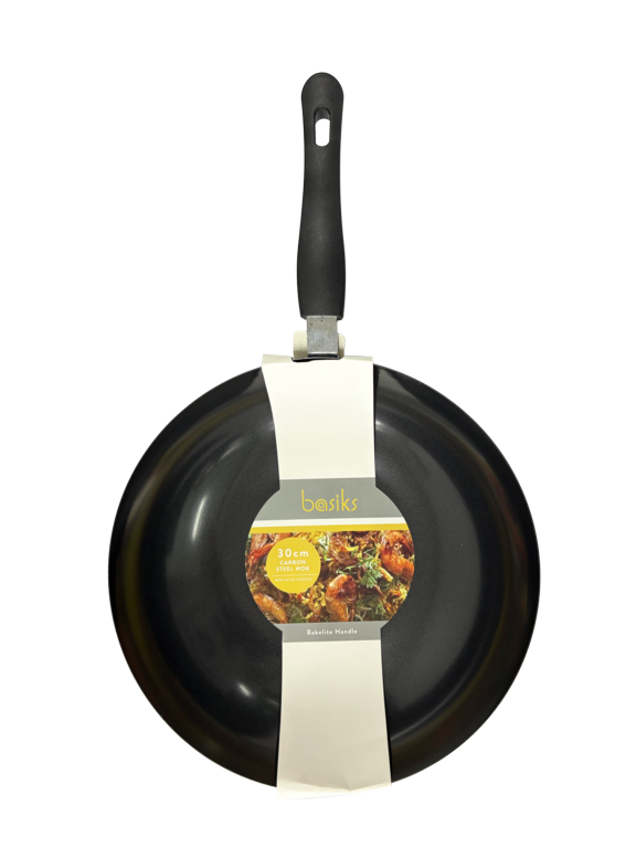 Basiks Carbon Steel Wok With Bakelite Handle