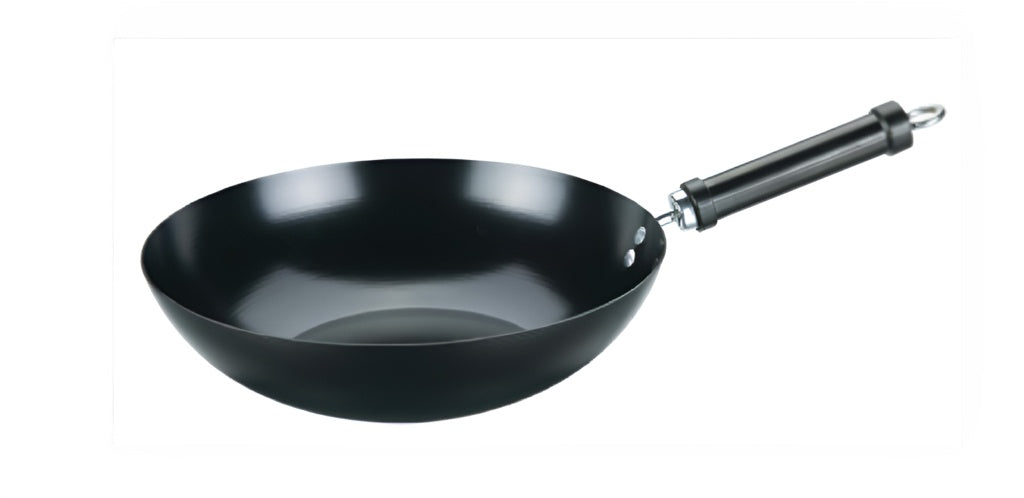 Basiks Carbon Steel Wok + Wood Handle