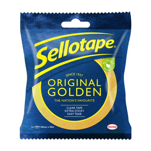 Sellotape Original Golden Tape 24mm x 50m Box 6