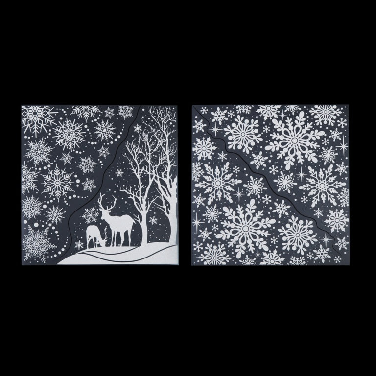 Premier White Snowflake Window Stickers 38cm Assorted