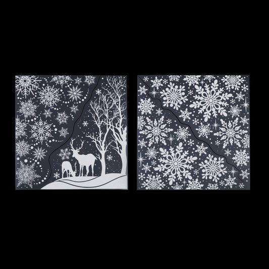 Premier White Snowflake Window Stickers 38cm Assorted
