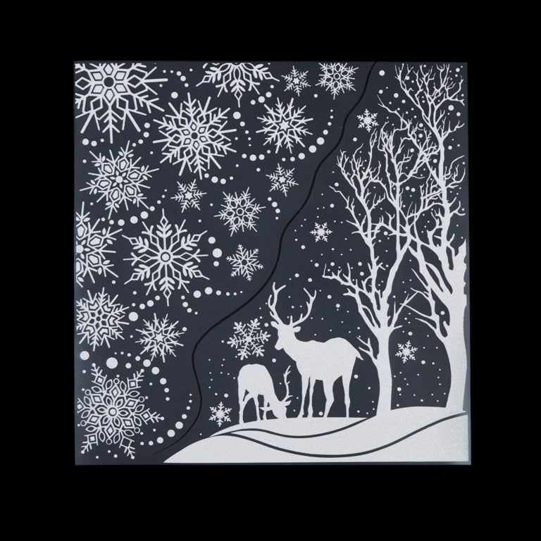 Premier White Snowflake Window Stickers 38cm Assorted