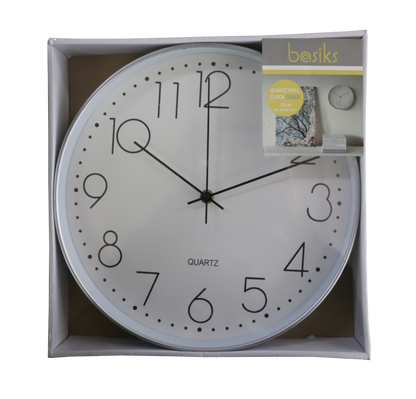Basiks 30cm Quartz Wall Clock