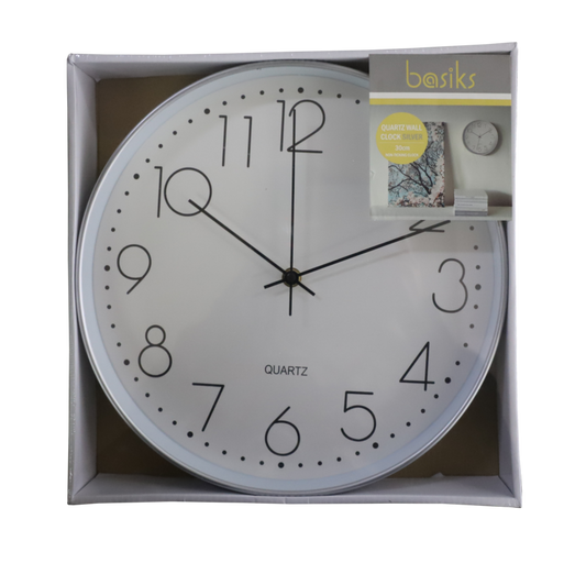 Basiks 30cm Quartz Wall Clock