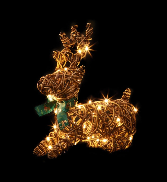 Premier Outdoor Lying Reindeer 40 Warm White LEDs 30cm