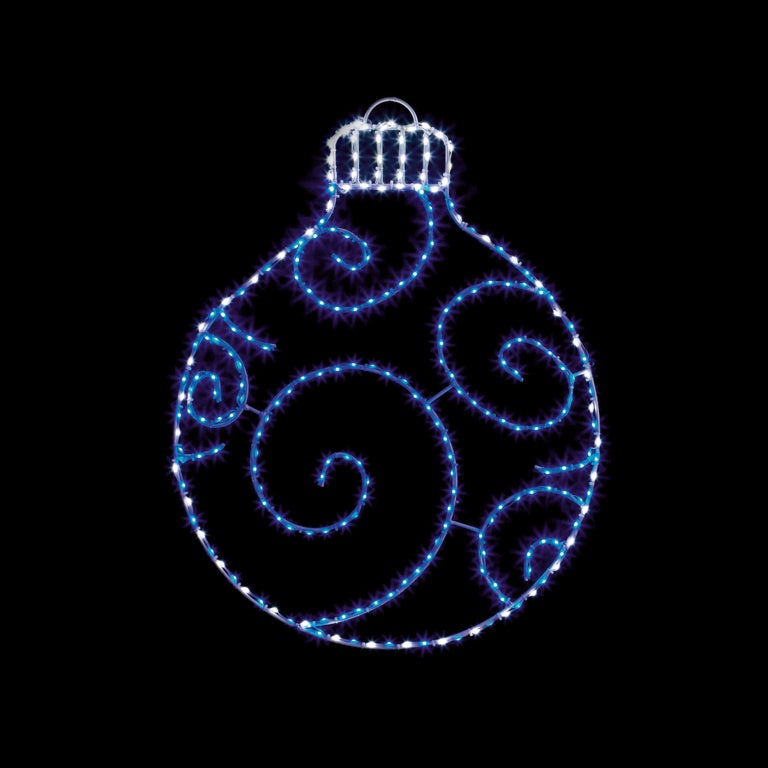 Premier Twinkling FlexiBrights Bauble 245 LEDs 78x59 Blue/White