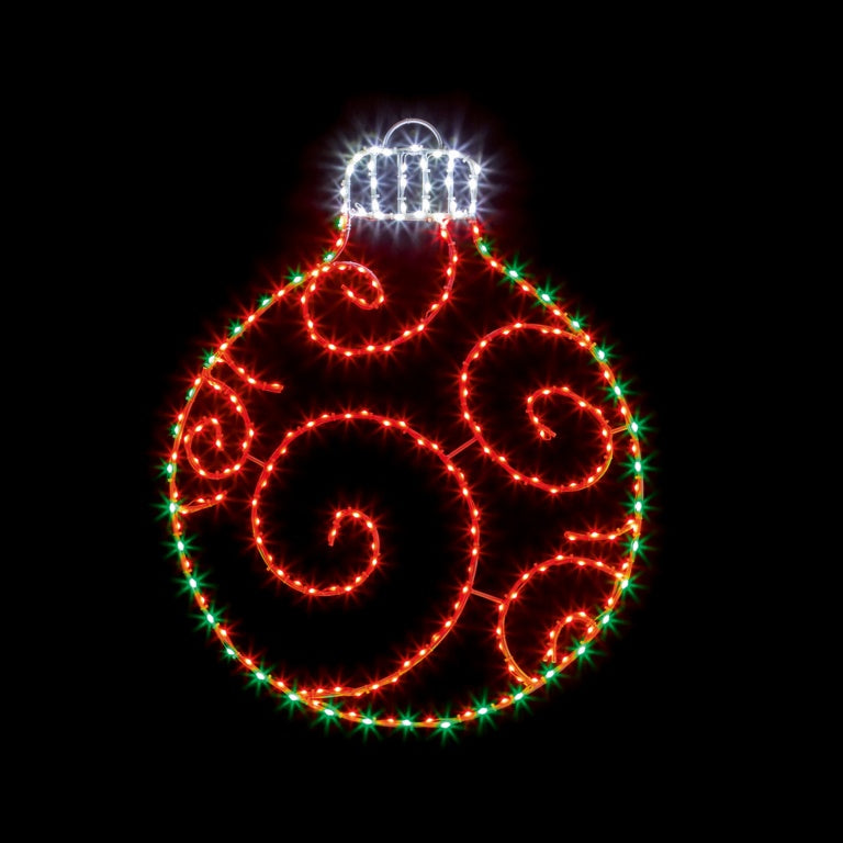 Premier Twinkling FlexiBrights Bauble 245 LEDs 78x59 Red/ Green