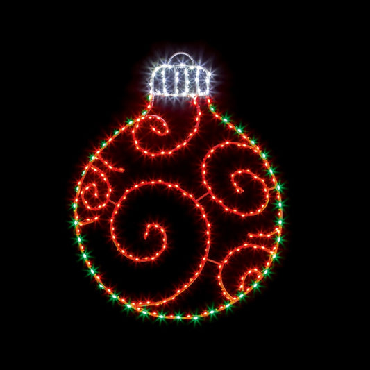 Premier Twinkling FlexiBrights Bauble 245 LEDs 78x59 Red/ Green