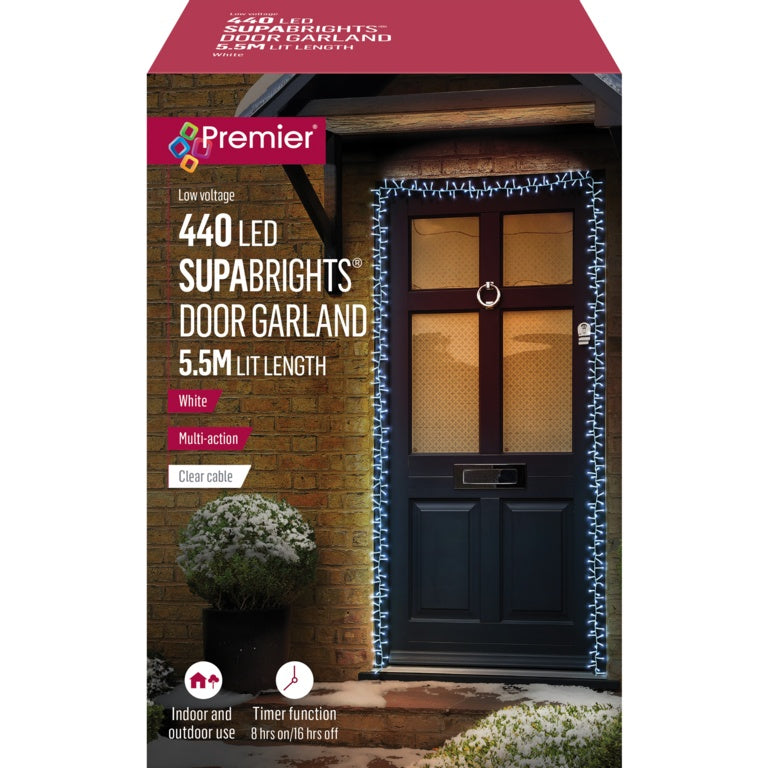 Premier SupaBrights Door Garland 440 LEDs 5.5m White