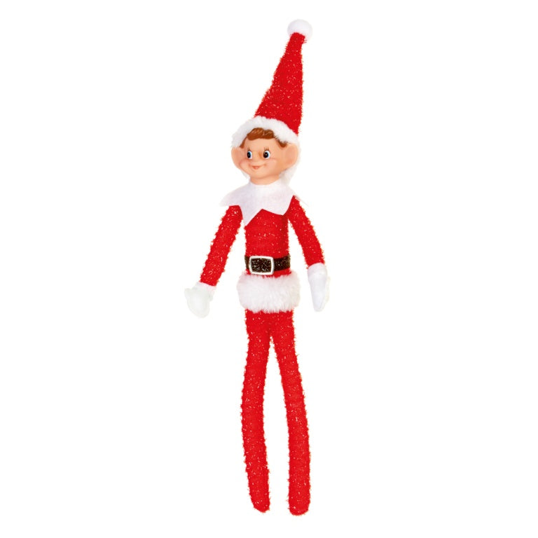 Premier Red Plush Elf Hanging Decoration 40cm