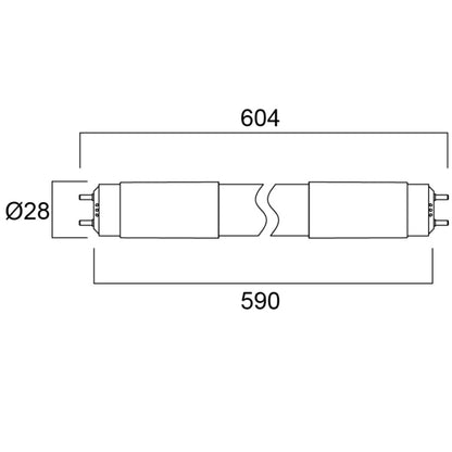 Sylvania T8 LED Tube Ccg L600 2ft 840 6.6w