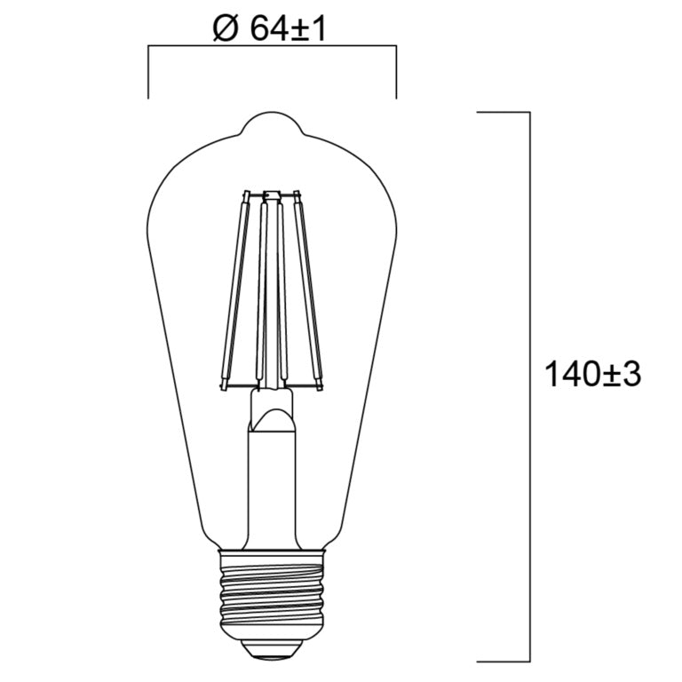 Sylvania LED ST64 Lamp E27 ES W/W 4w A Rated