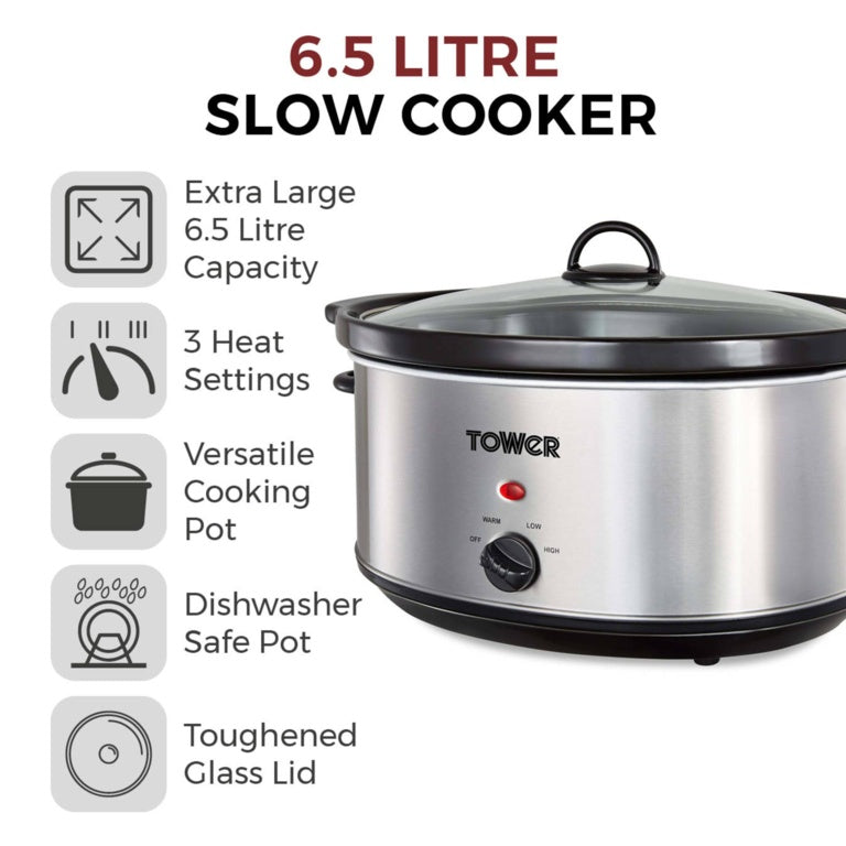 Tower Steel Slow Cooker Stainless