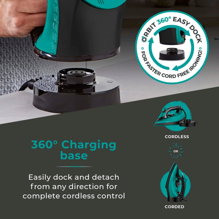 Tower Ceraglide Iron Cord /Cordless Teal