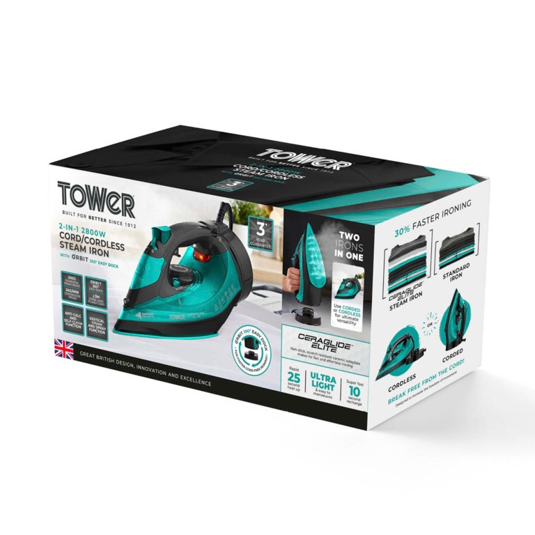 Tower Ceraglide Iron Cord /Cordless Teal