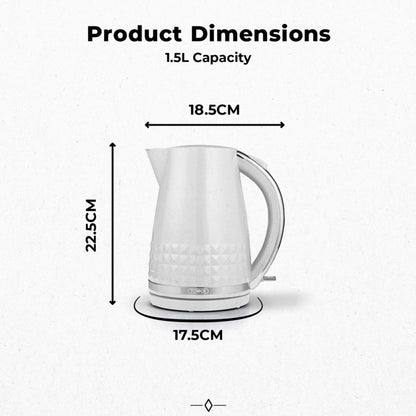 Tower Solataire White Kettle 3kw