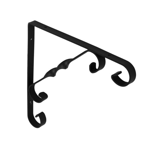 Securit Ornamental Scroll Bracket Black 200x200mm