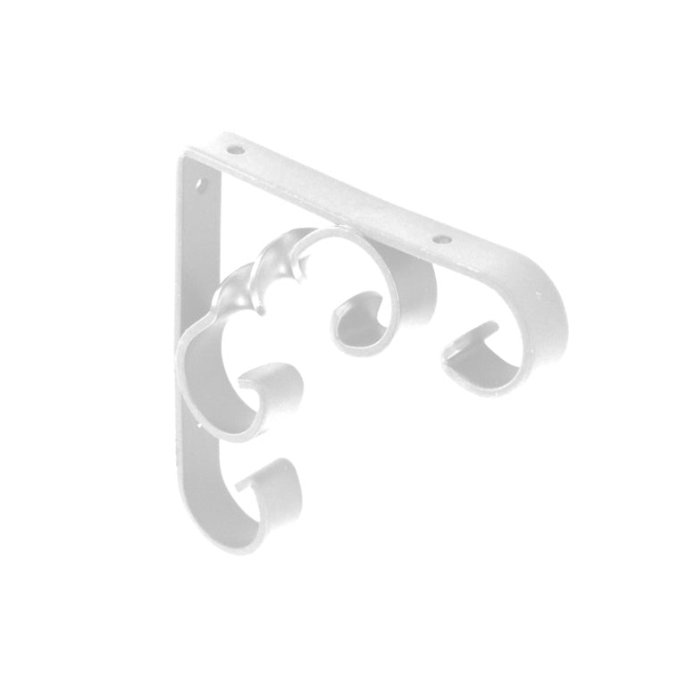 Securit Ornamental Scroll Bracket White 100x100mm