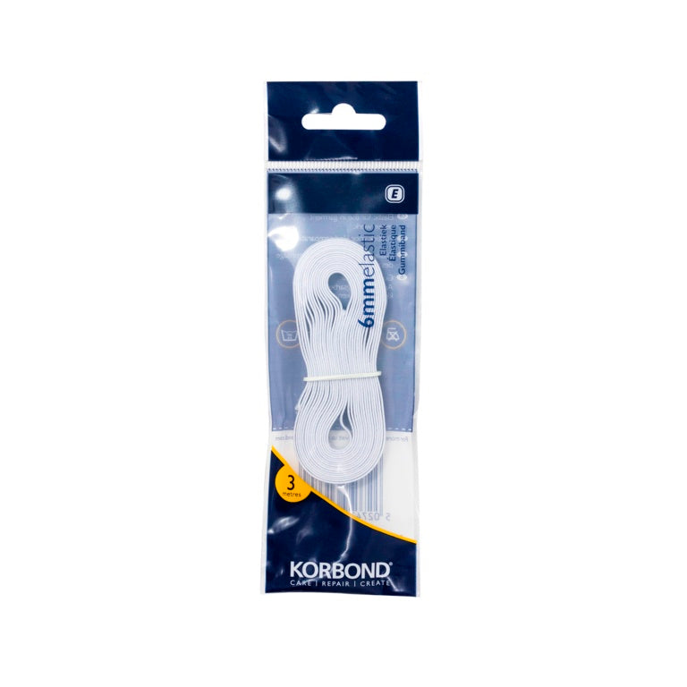 Elastic White 6mm