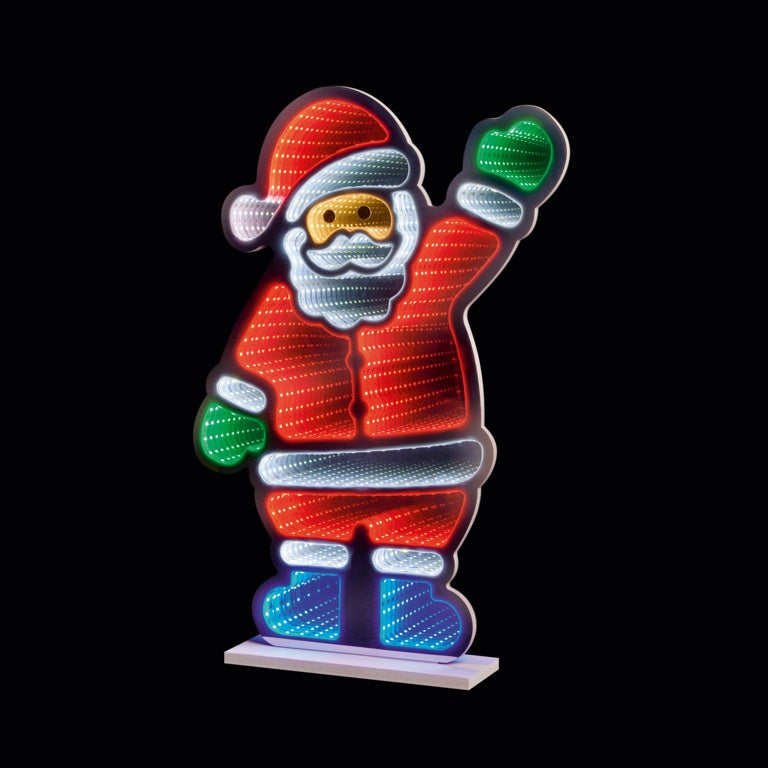 Premier Waving Santa Infinity Mirror 60cm