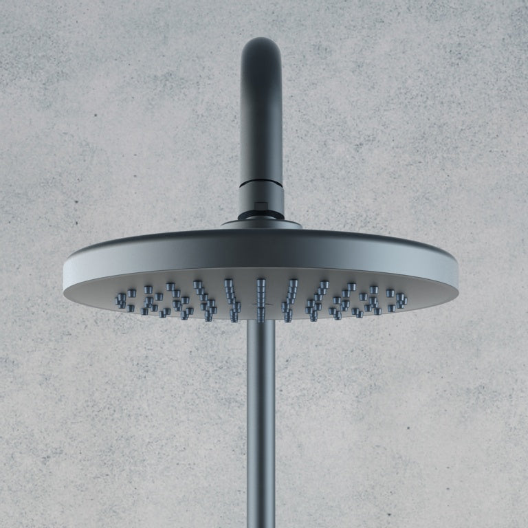 Aqualisa Round Bar Valve Dual Mixer Shower Matt Black