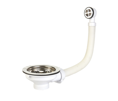 Securplumb Stainless Steel Sink Basket Strainer & Overflow 40mm