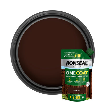 Ronseal One Coat Shed & Fence Refill Pouch 950ml Dark Oak