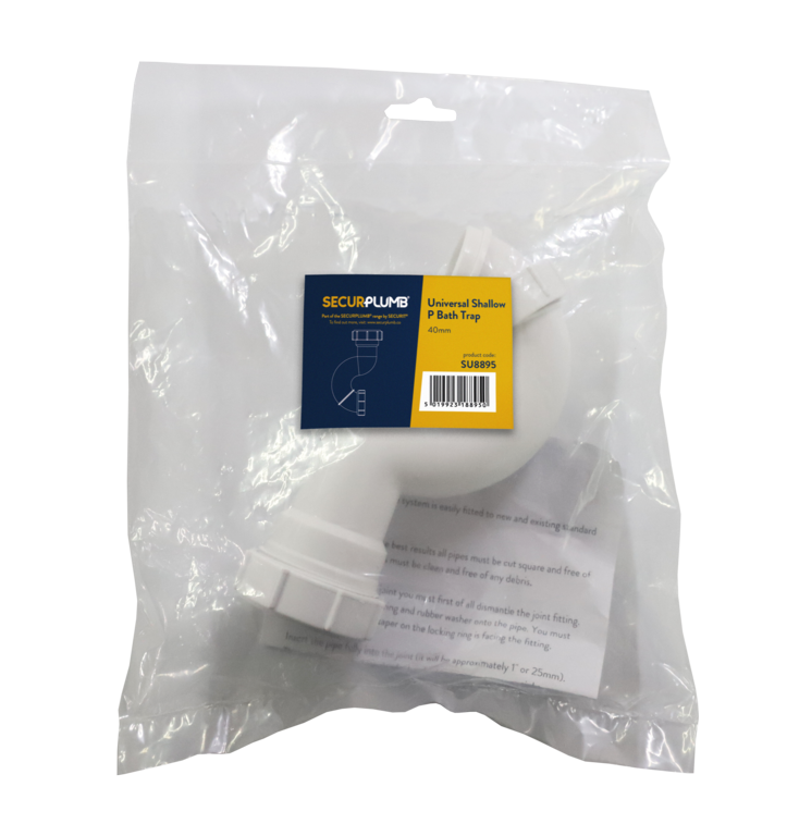 Securplumb Shallow Bath P Trap