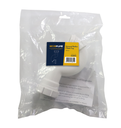 Securplumb Shallow Bath P Trap