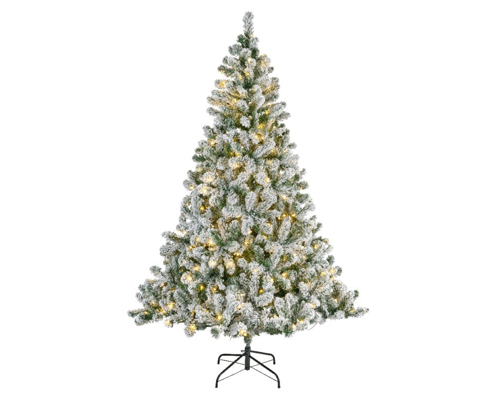 Kaemingk Imperial Pine Snowy Prelit Green & White 180cm