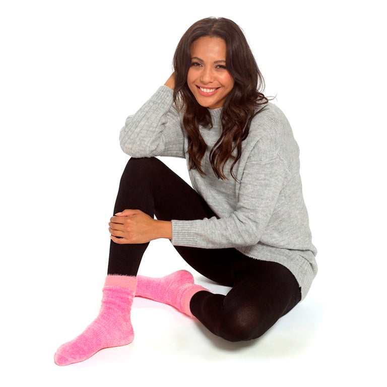 RJM Ladies Chenille Velvet Socks