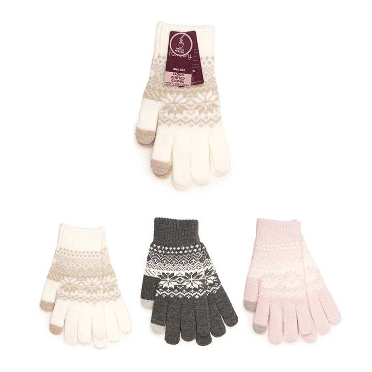 RJM Ladies Touch Screen Brushed Gloves