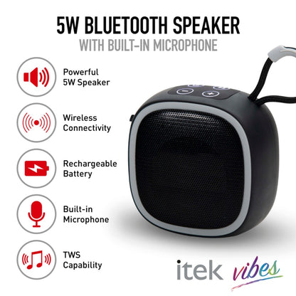 Itek Bluetooth Black Speaker & Mic