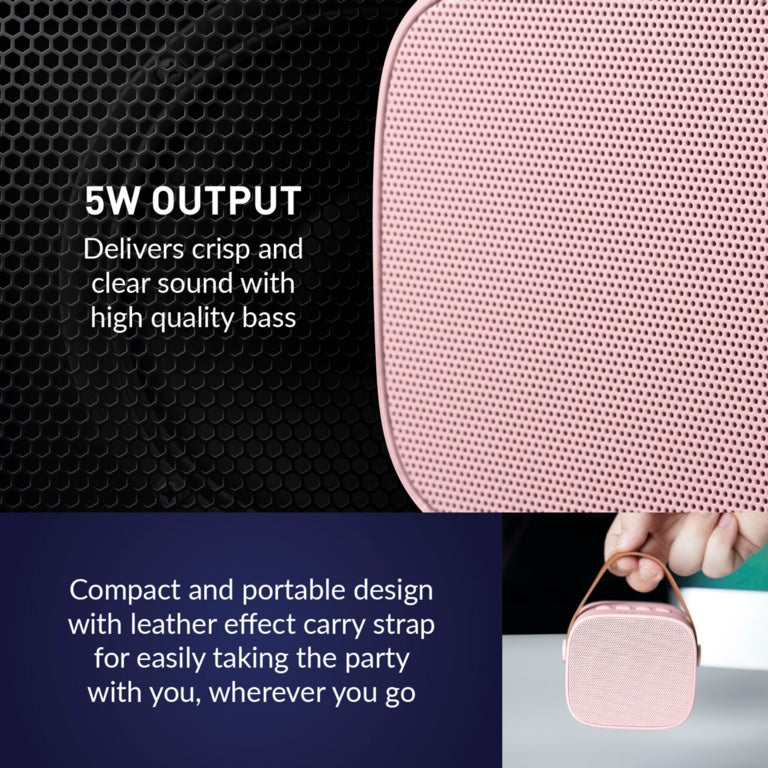 Itek Pink Mini Karaoke Bluetooth Speaker & Mic