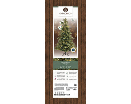 Kaemingk Geneva Fir With Warm White & Multi LEDs 180cm