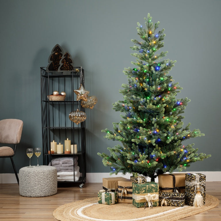 Kaemingk Geneva Fir With Warm White & Multi LEDs 180cm